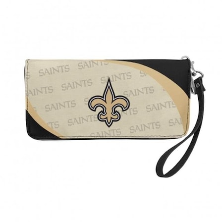 Little Earth Little Earth 300902-SANT NFL Curve Zip Organizer Wallet; New Orleans Saints 300902-SANT